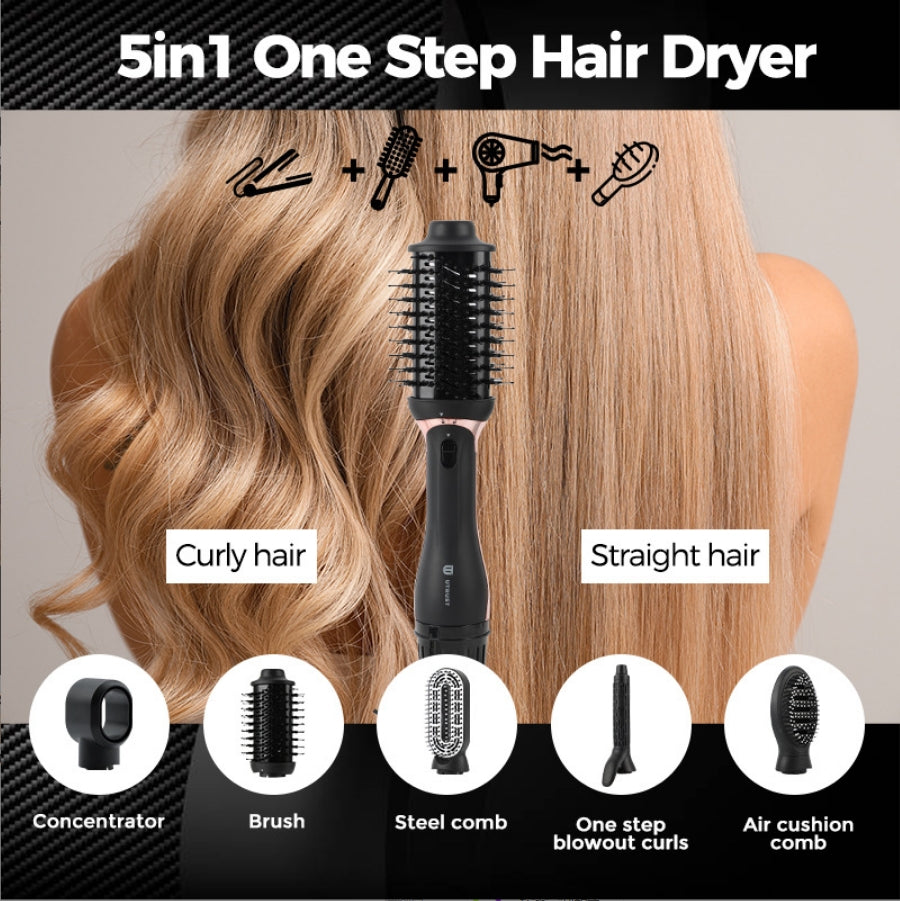 5-in-1 hot air comb multi-function curl comb