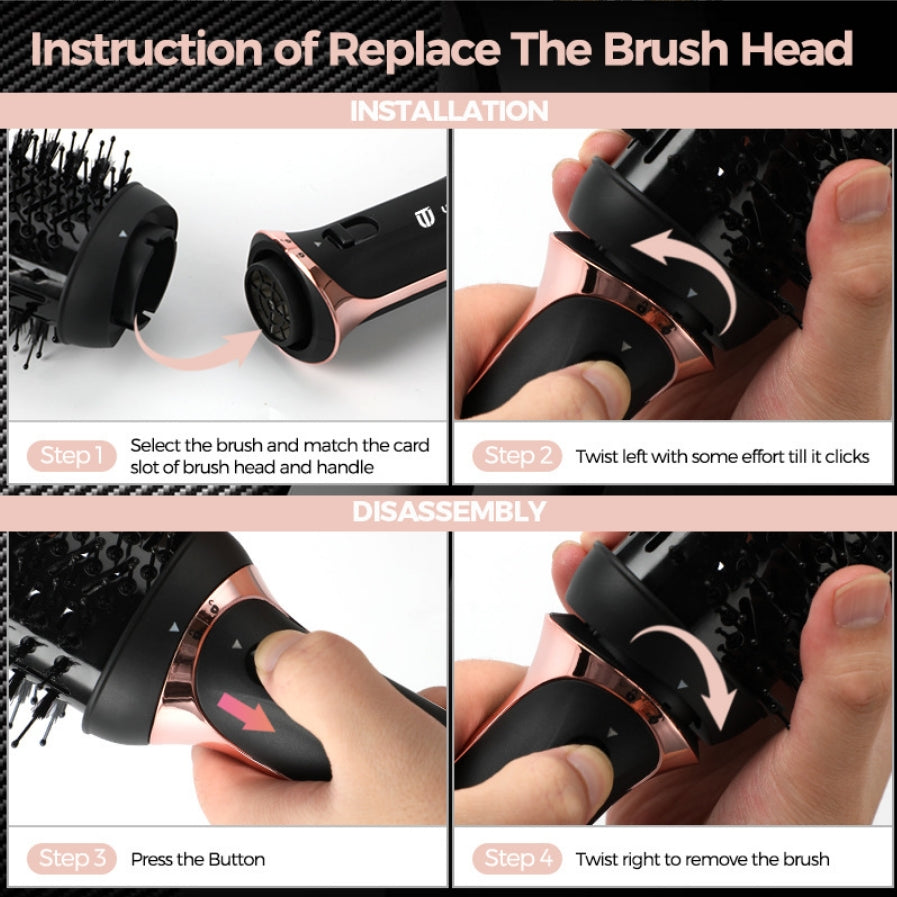 5-in-1 hot air comb multi-function curl comb